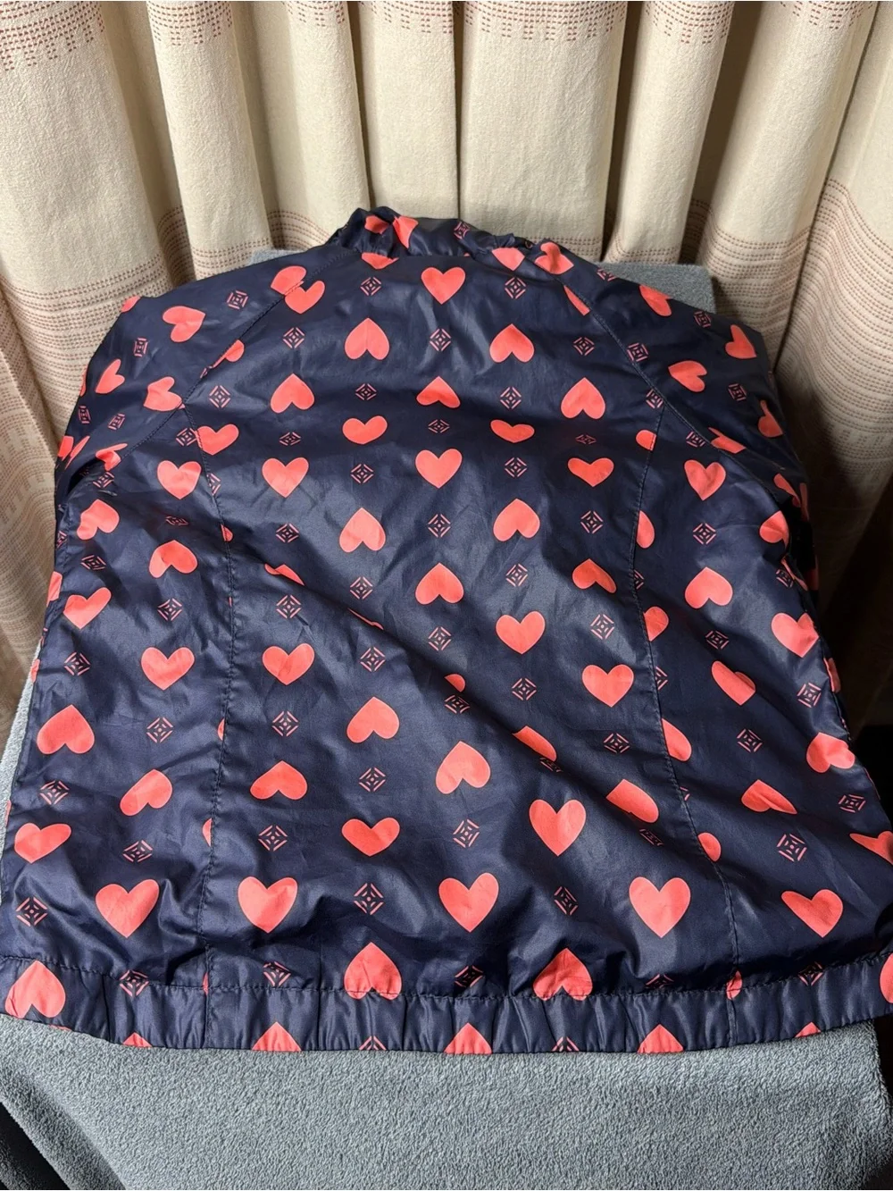 OshKosh B'gosh Navy Jacket with Coral Heart Print